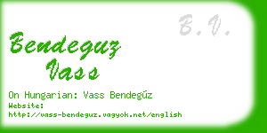 bendeguz vass business card